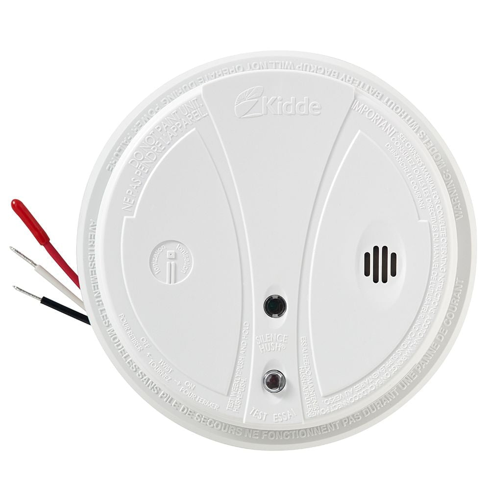 Détecteur de fumée à ionisation câblé Kidde Pro Series avec batterie de secours