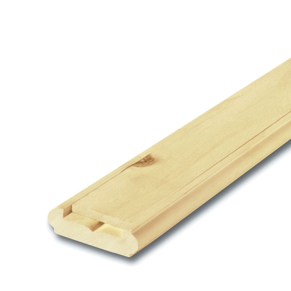 Rail et filet pour chaussures en pin noueux de 3/4 po x 2 5/8 po x 8 pi