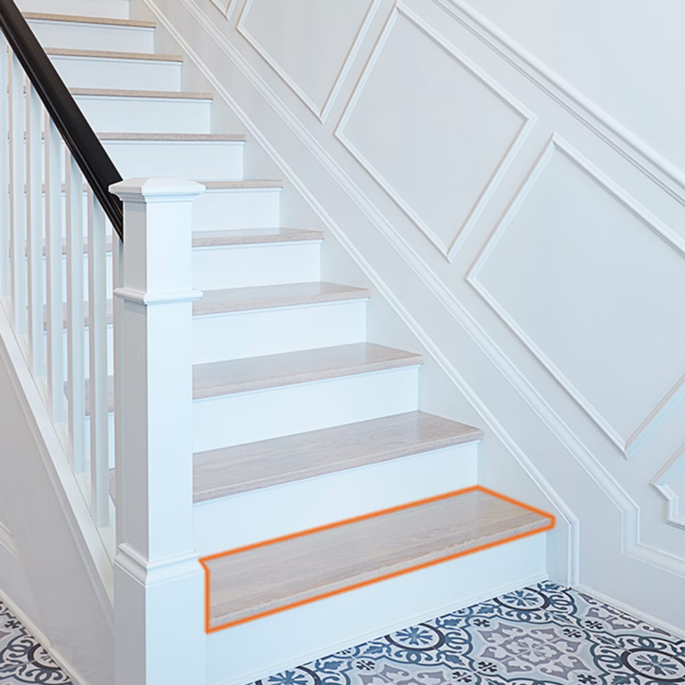 1 1/8-inch x 10 1/2-inch x 42-inch Unfinished Presswood Stair Tread