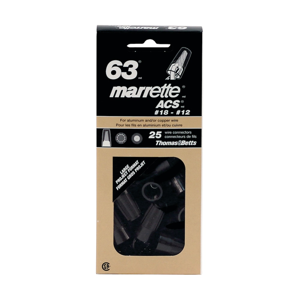 Connecteur de fil ACS pour conducteurs en aluminium et/ou cuivre - marron (Pack de 25 unités)