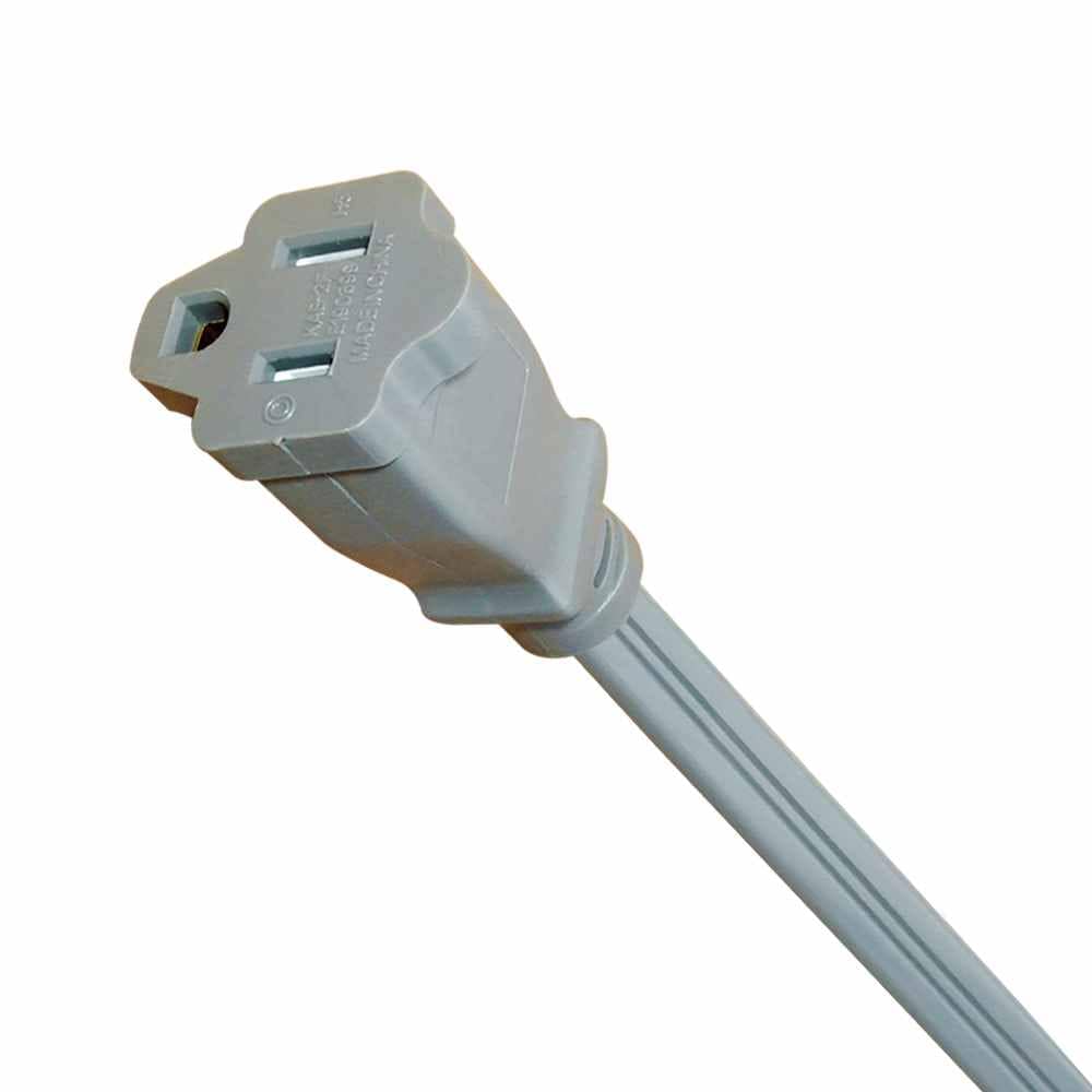 9 ft. 14 Gauge 15 Amps Indoor Medium Duty Extension Cord, Grey