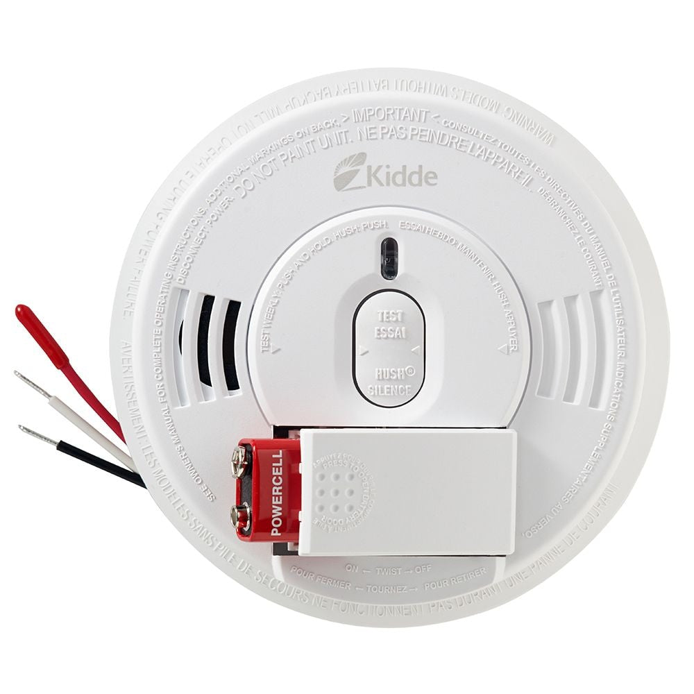 Détecteur de fumée interconnecté câblé de la série Pro avec batterie de secours à chargement frontal