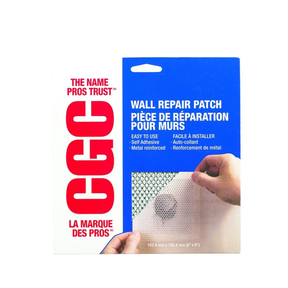 Pièce de réparation pour cloisons sèches, 6 po x 6 po