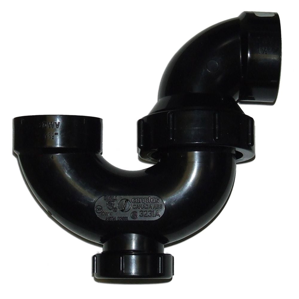Siphon en P pivotant en ABS de 1,5 pouce avec sortie de nettoyage