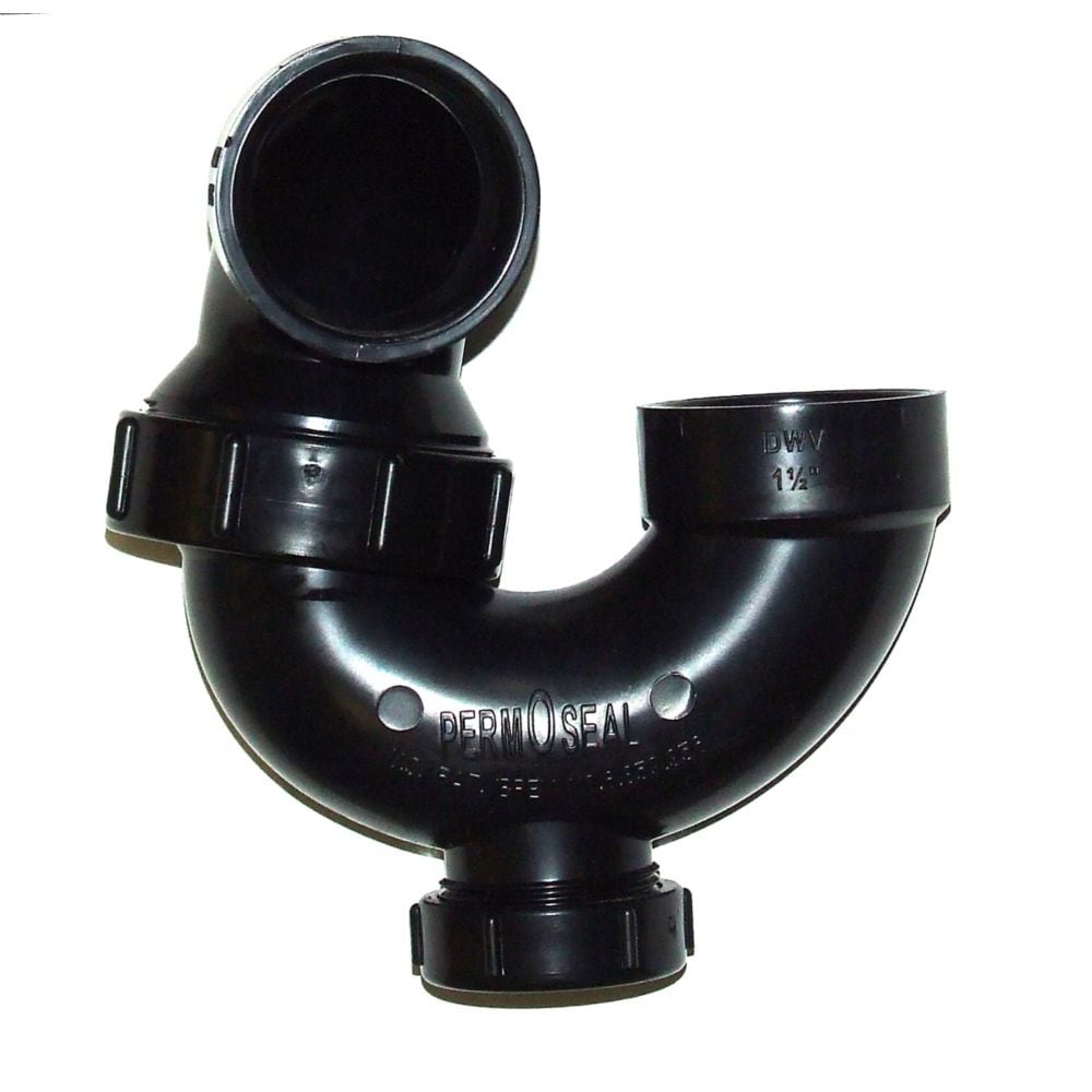 Siphon en P pivotant en ABS de 1,5 pouce avec sortie de nettoyage