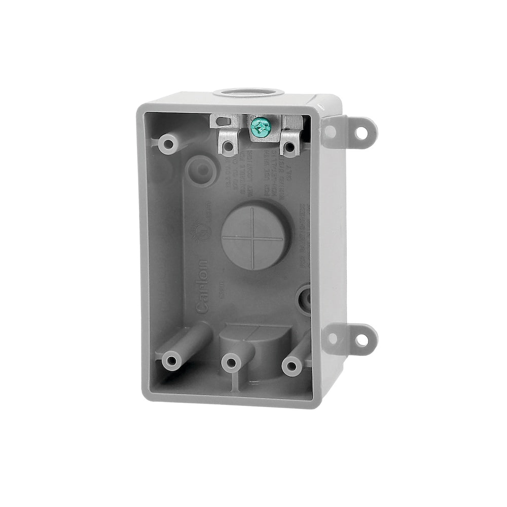 1-Gang 1/2 in. Weatherproof PVC Device Box