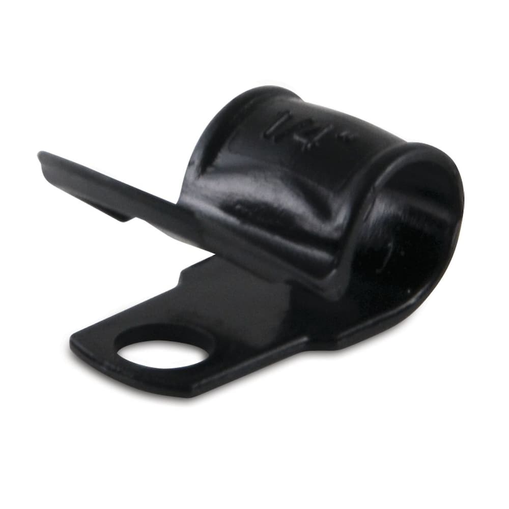 Serre-câbles en plastique à 1 trou de 1/4 po, noir (paquet de 18)