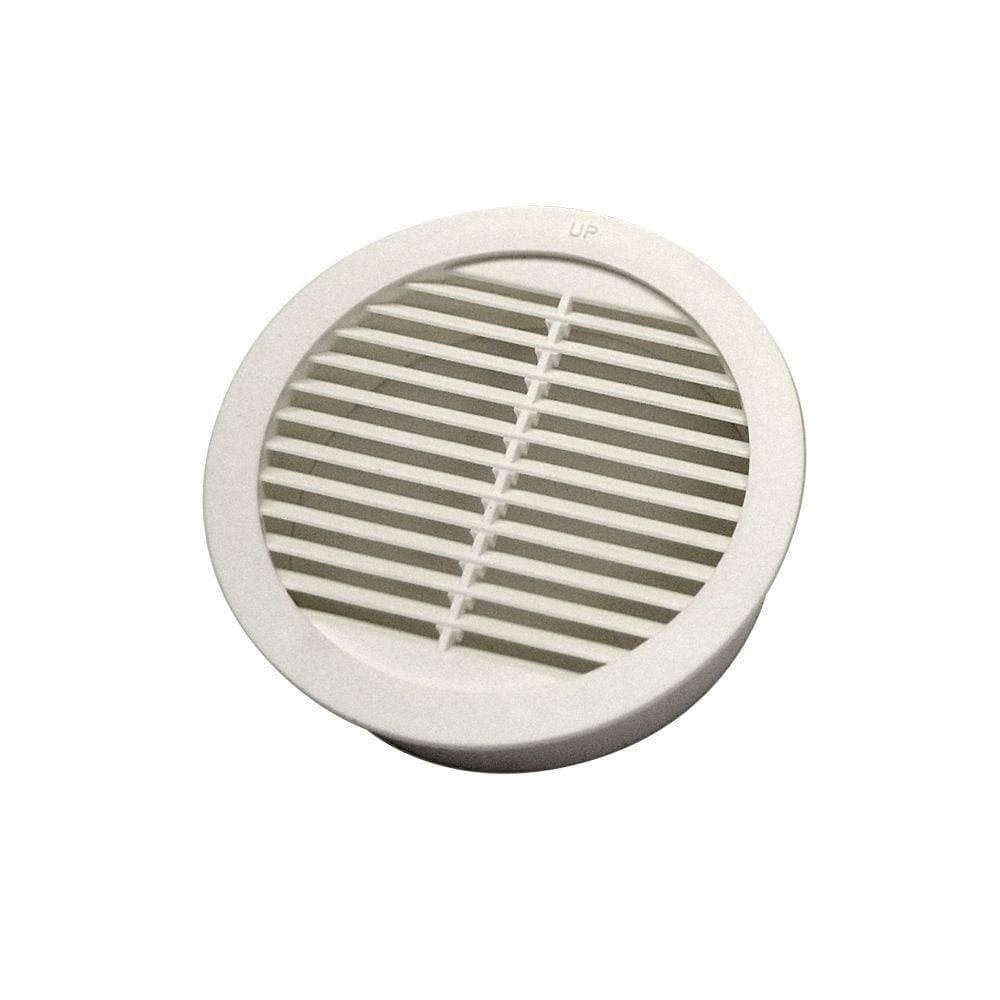 3-inch Resin Circular Mini Wall Louver Soffit Vent in White (4-Pack)