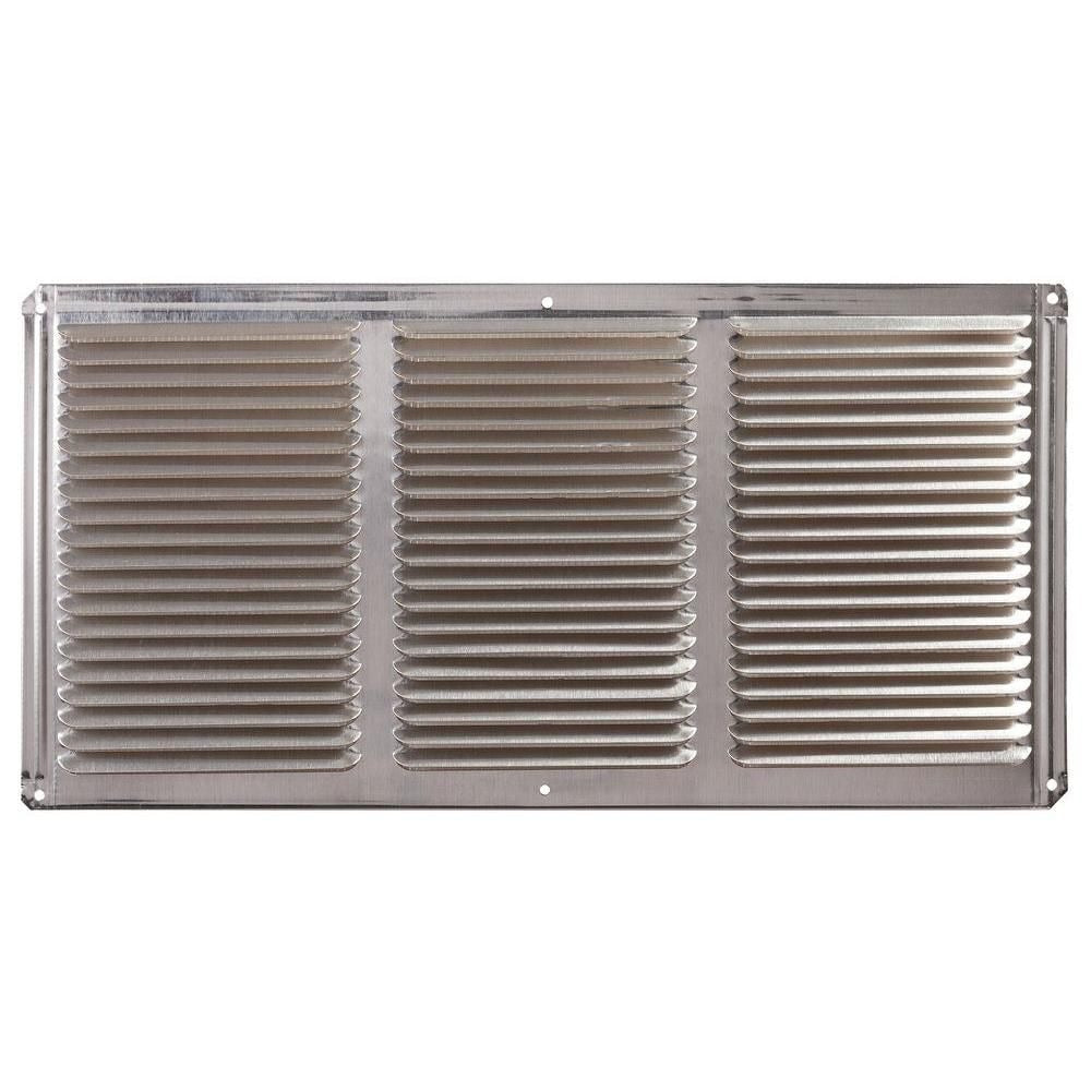 16-inch x 8-inch Aluminum Under Eave Soffit Vent in Mill