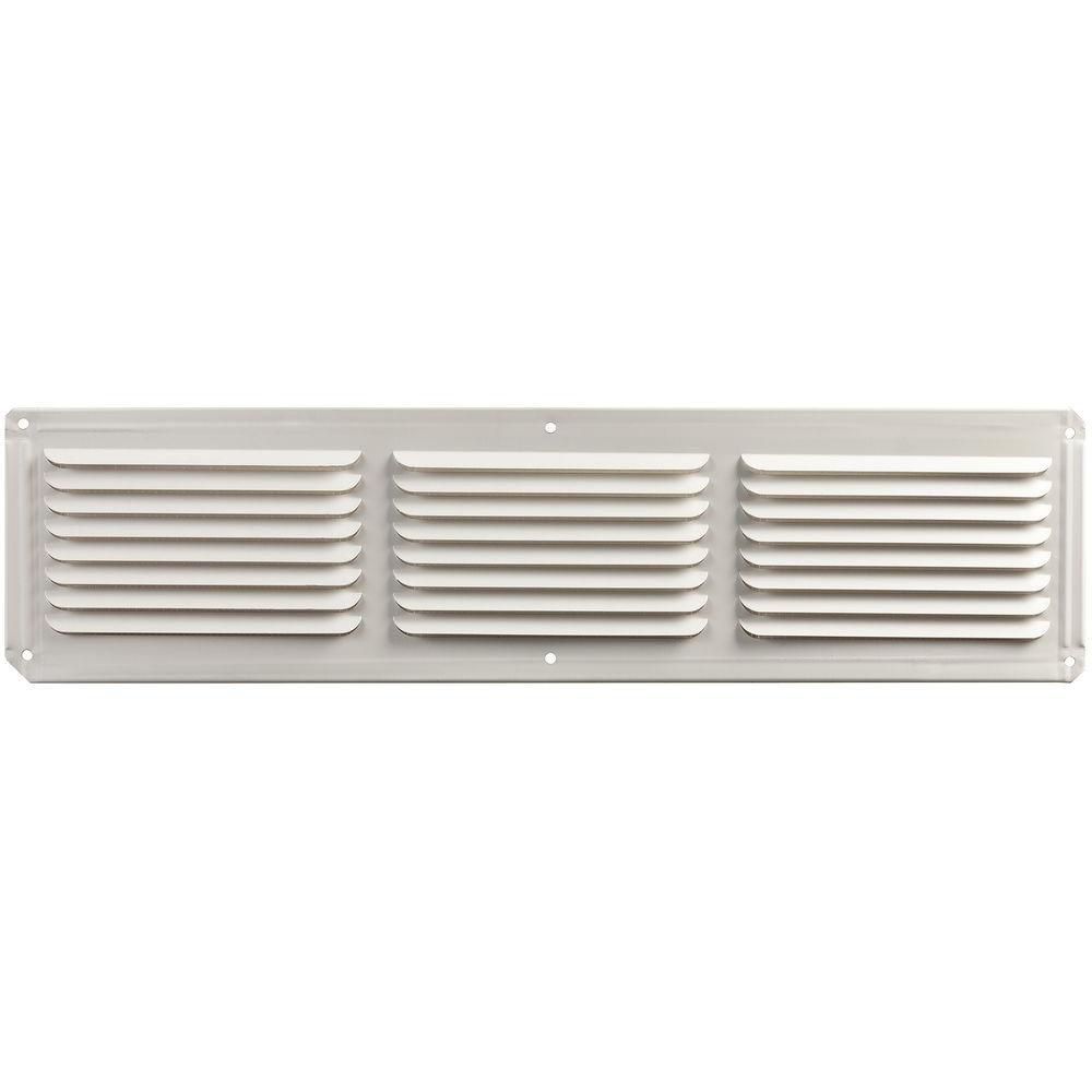 16-inch x 4-inch Aluminum Under Eave Soffit Vent in White