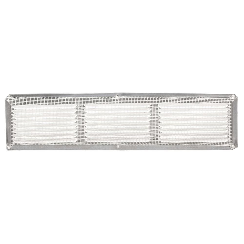 16-inch x 4-inch Aluminum Under Eave Soffit Vent in White