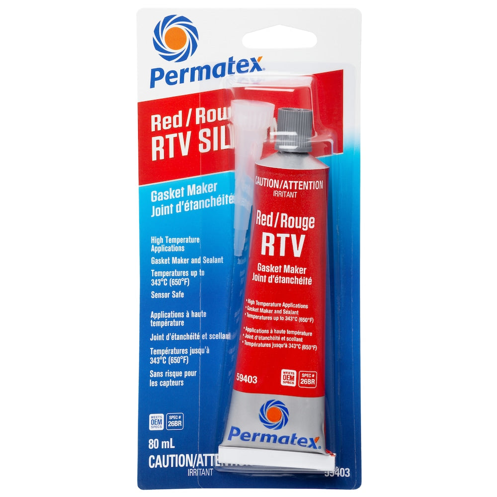 Mastic adhésif RTV haute température rouge 80 ml