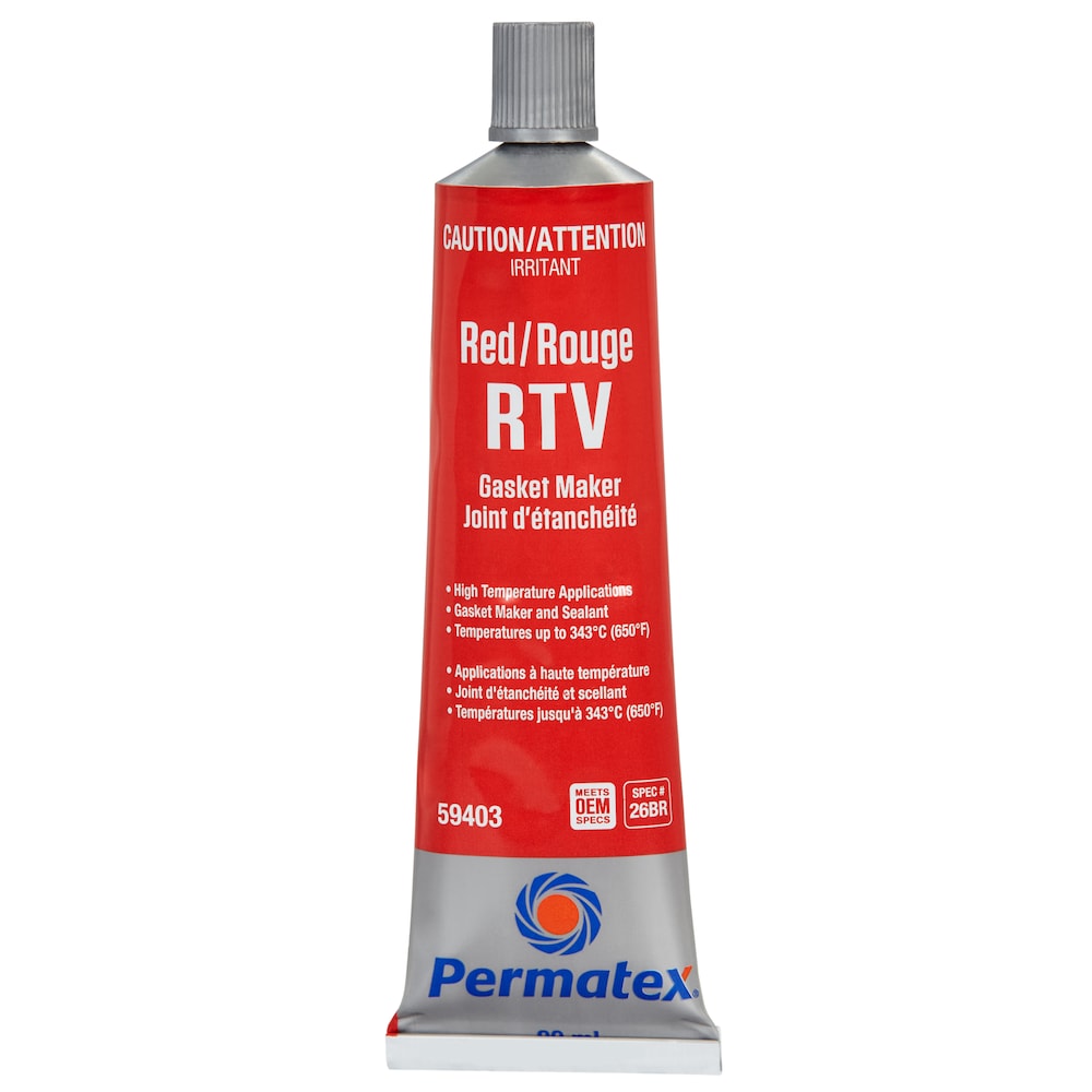 Mastic adhésif RTV haute température rouge 80 ml