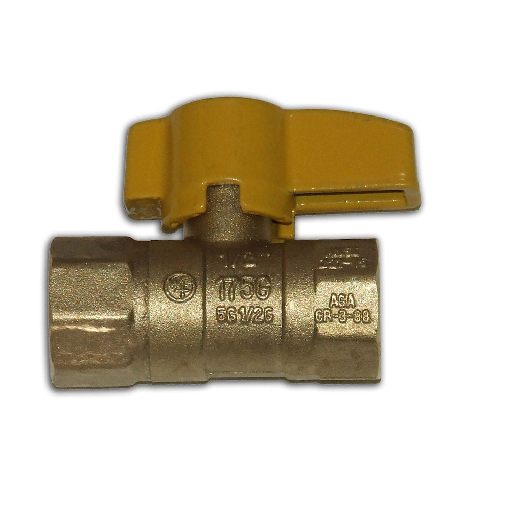 Robinet à boisseau sphérique à gaz droit 1/2 po x 1/2 po FIP