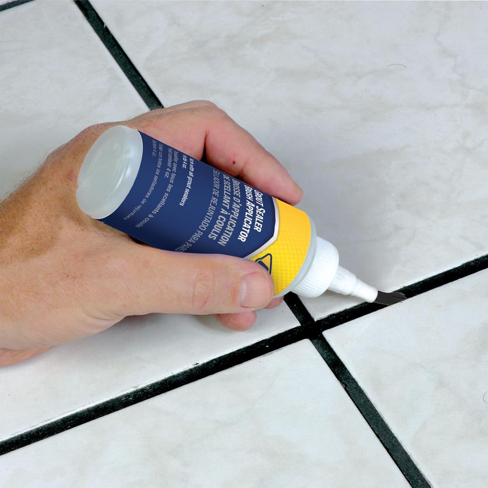 4 oz. Grout Sealer Applicator Bottle with Brush for Walls