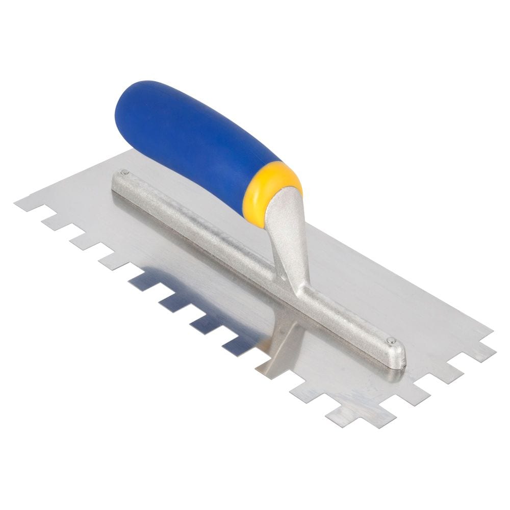 1/2 in. x 1/2 in. x 1/2 in. Comfort Grip Stainless Steel Square-Notch Flooring Trowel