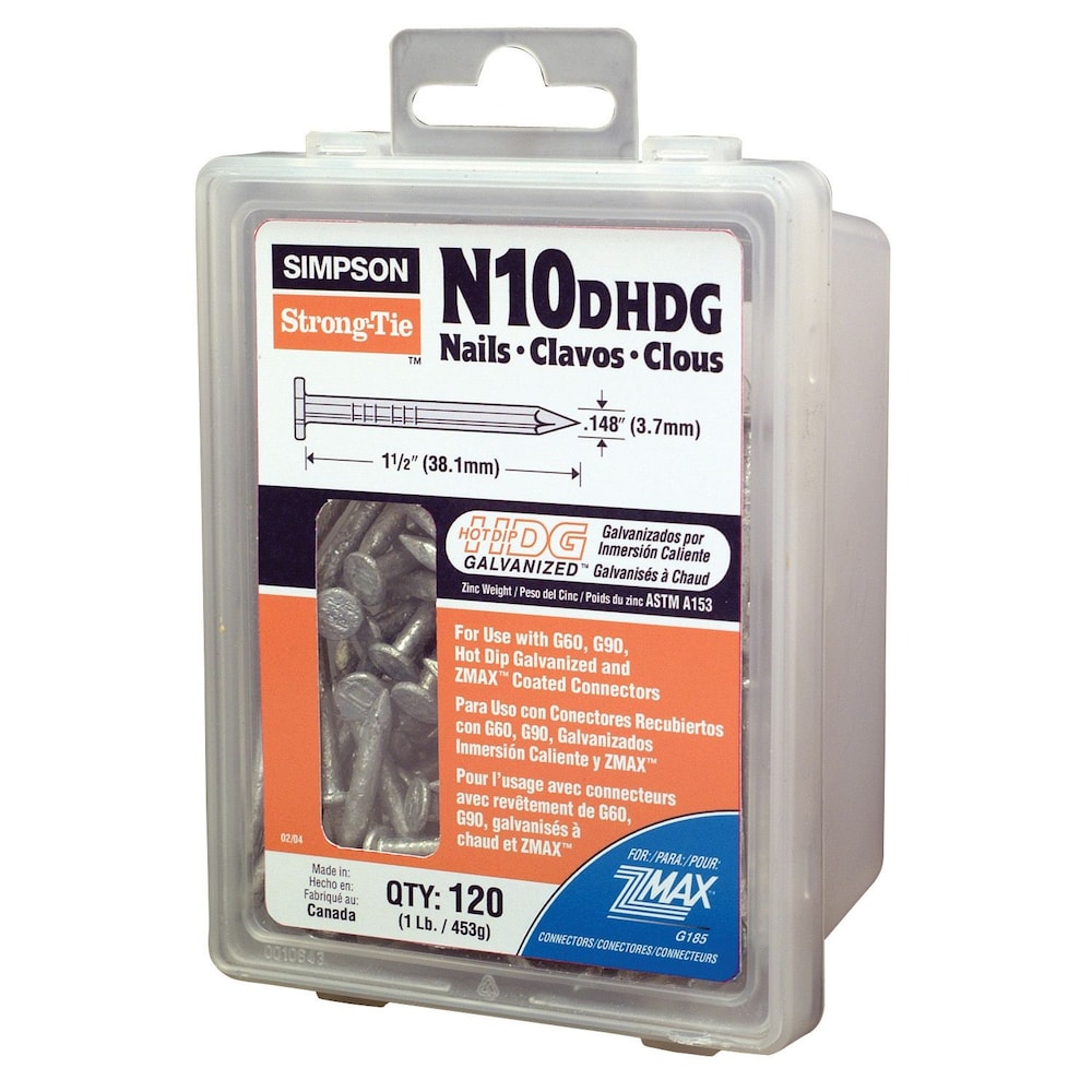 Strong-Drive Clou de connecteur HDG à tige lisse SCN de 1 1/2 po x 0,148 po (paquet de 120)
