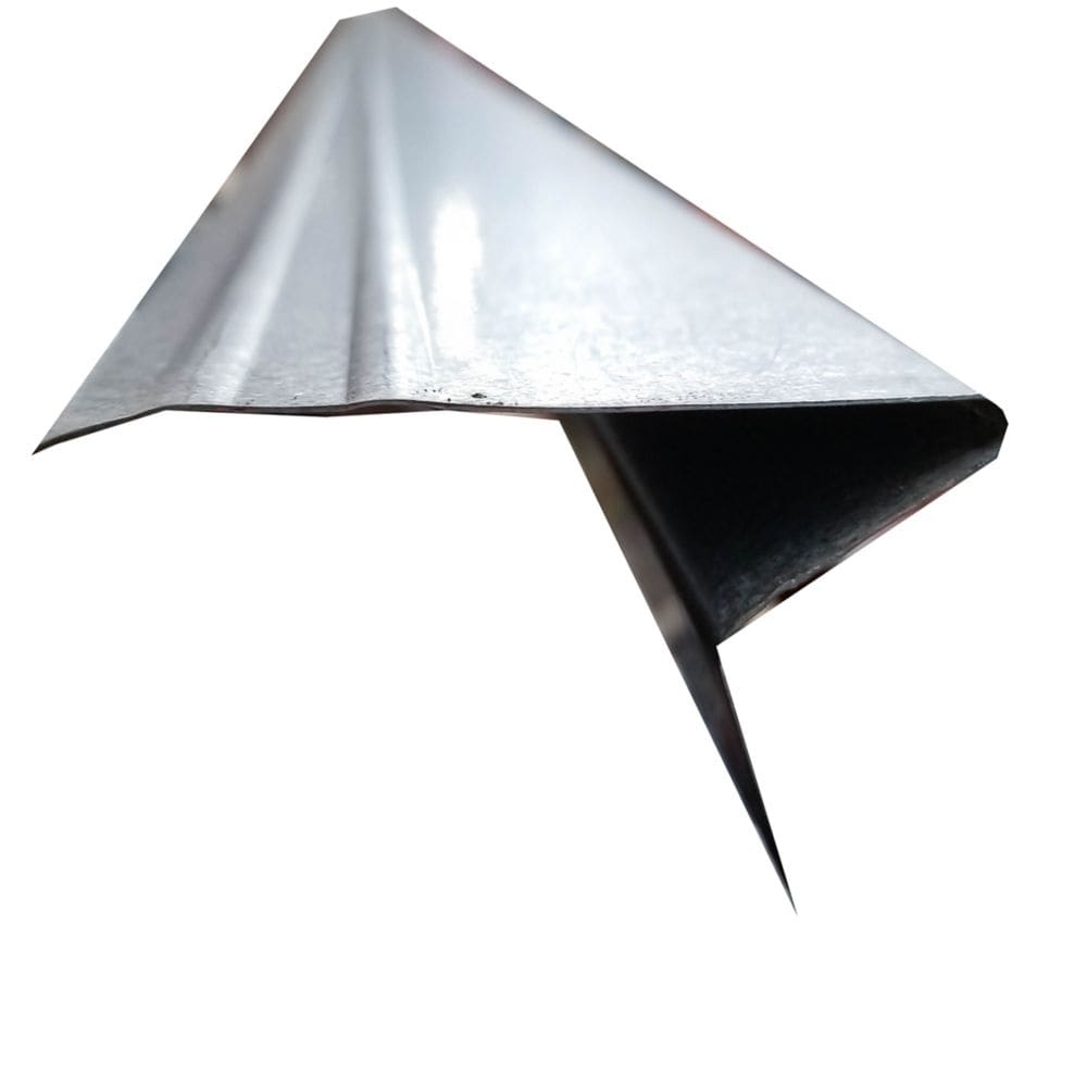 Roof Edge Flashing - Mill Galvanized Finish - 2-3/4 Inch X 7/8 Inch X 3/4 Inch X 3/8 Inch