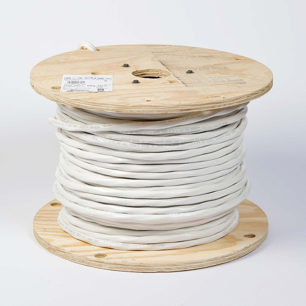 8/3 NMD90 Romex SIMpull  Electrical Wire - White (Cut By The Metre)