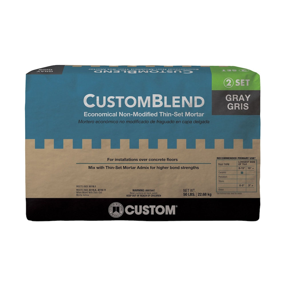 Mortier mince standard gris CustomBlend de 50 lb