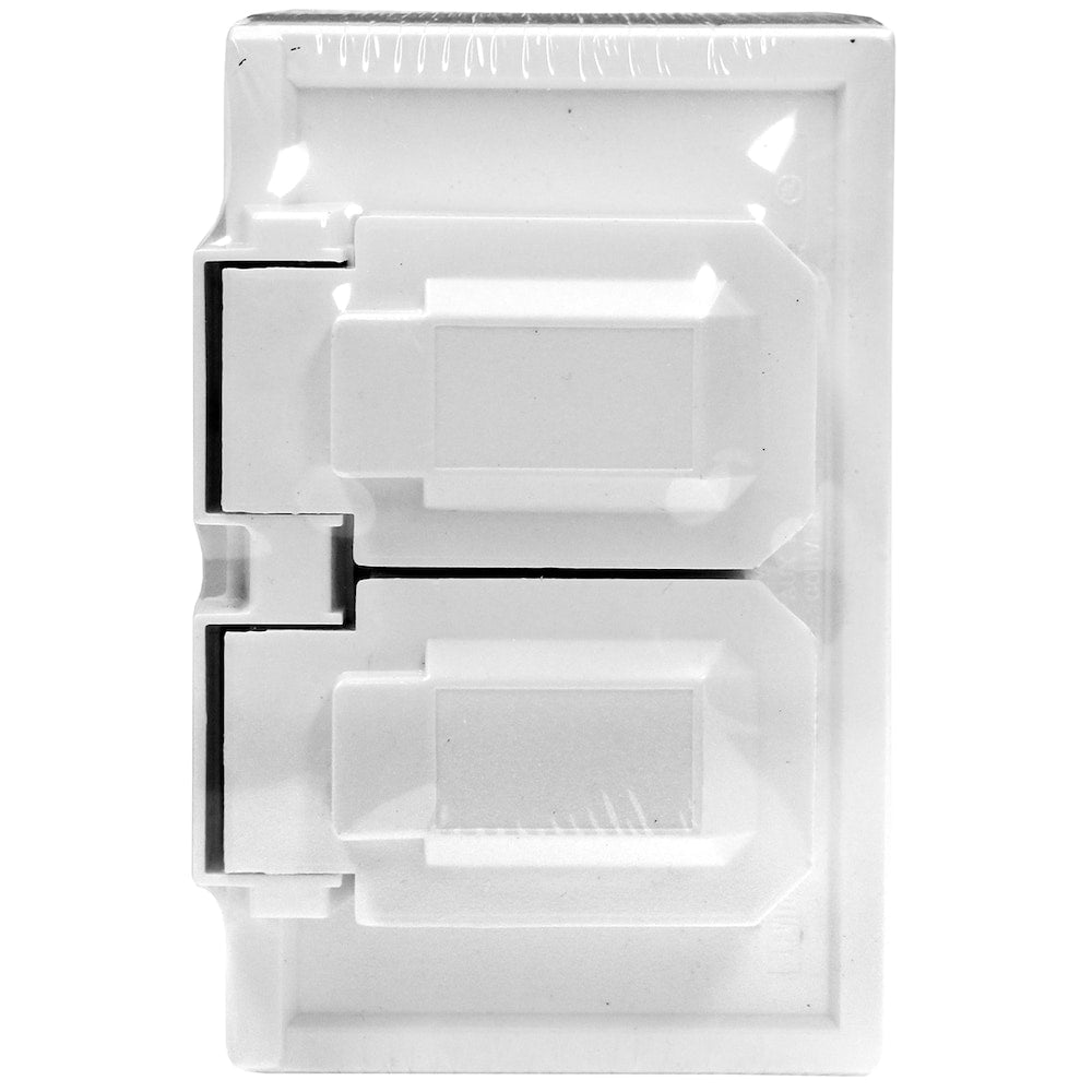 1-Gang Duplex Weatherproof Duplex Electrical Box Cover, White