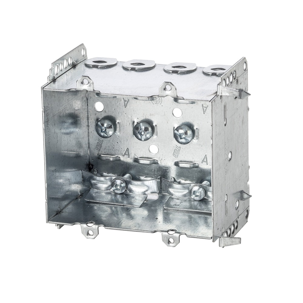 3 x 3-3/4 x 2-1/2 D. Two Gang 25 cu.inch Rectangle Steel Device Box