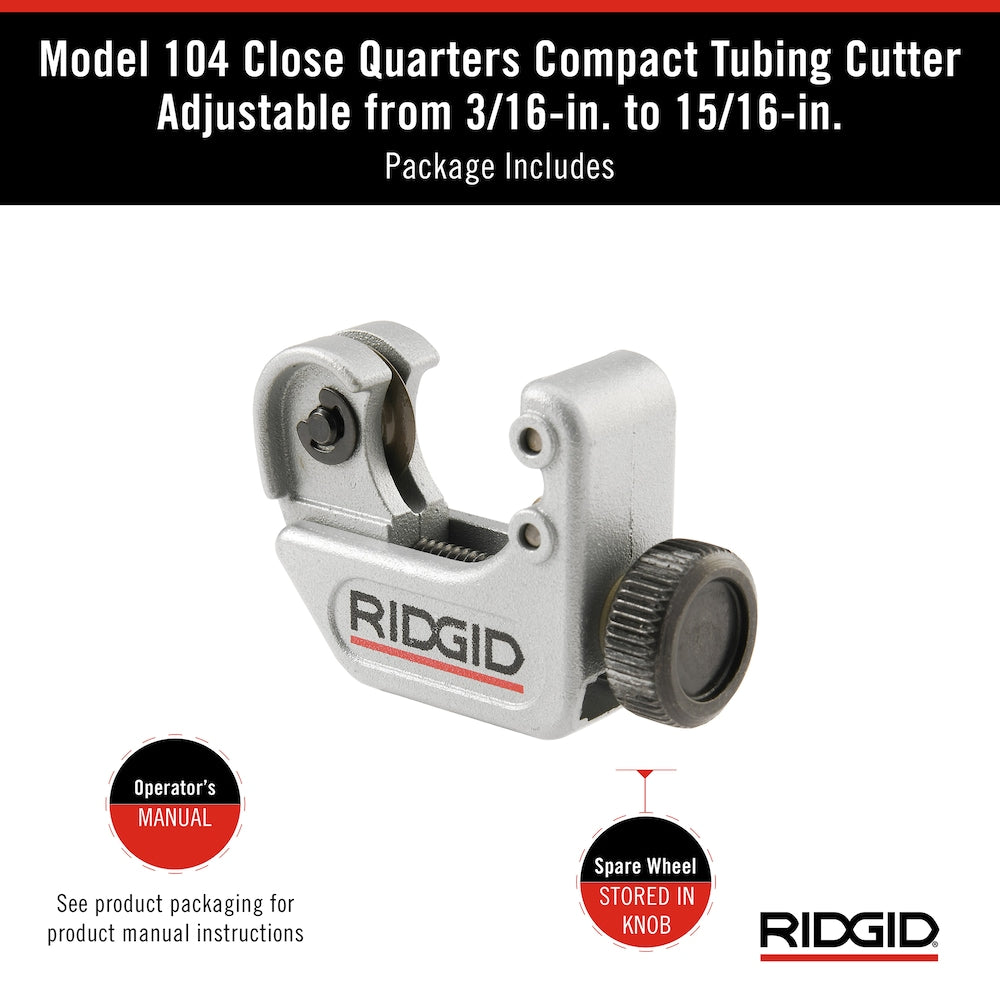No. 104 Tubing Cutter 3/16 In. - 5/16 In.