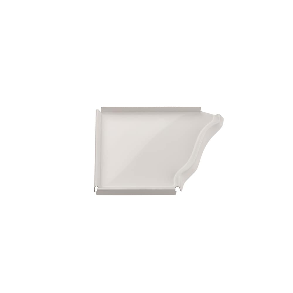 5-inch Aluminum Gutter (Eavestrough) Left End Cap in White