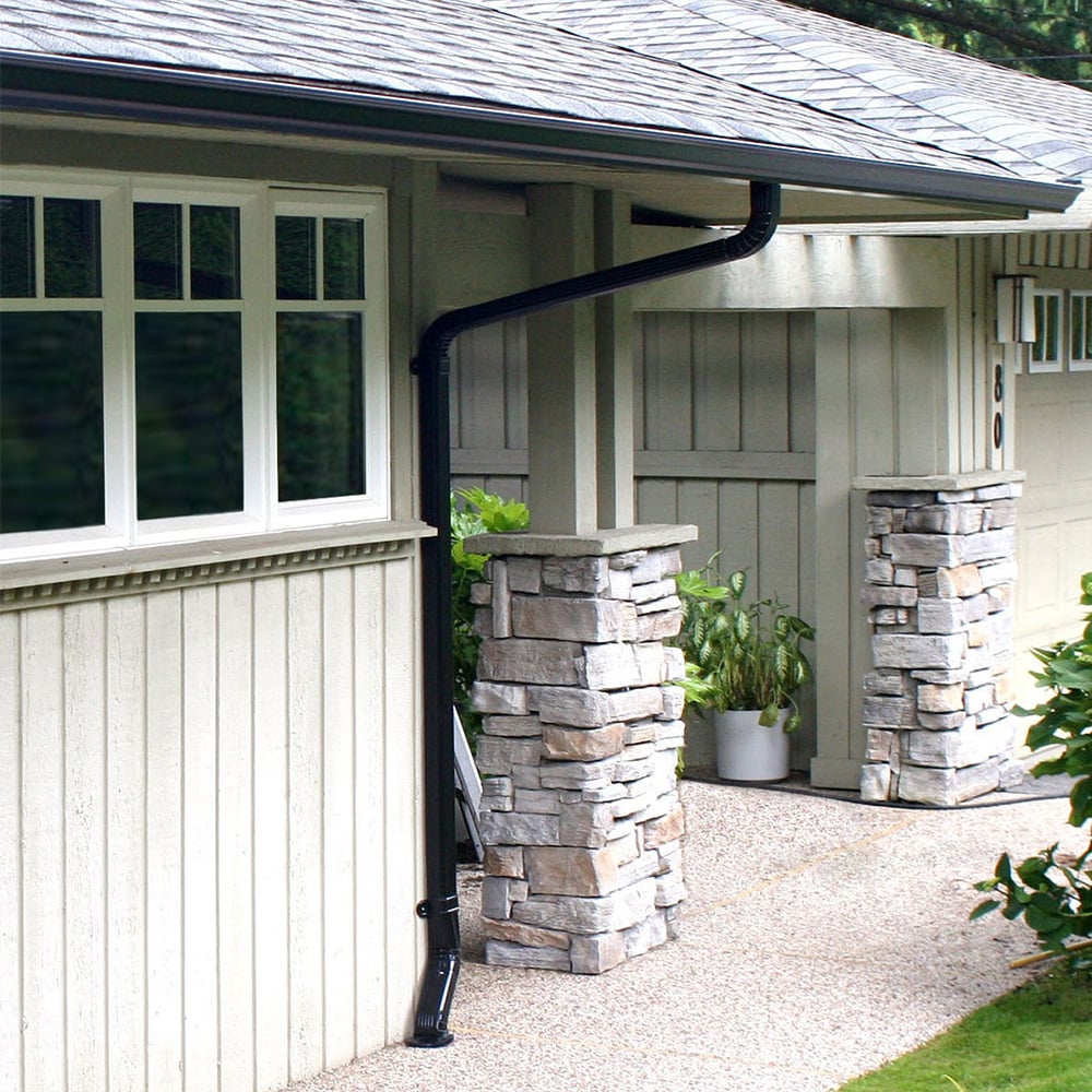5-inch Aluminum Gutter (Eavestrough) Right End Cap in White
