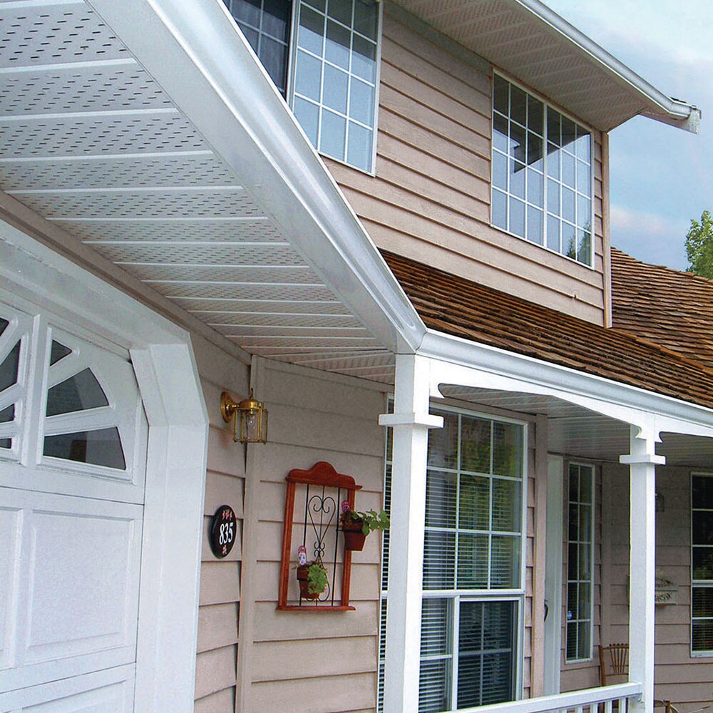 5-inch Aluminum Gutter (Eavestrough) Right End Cap in White