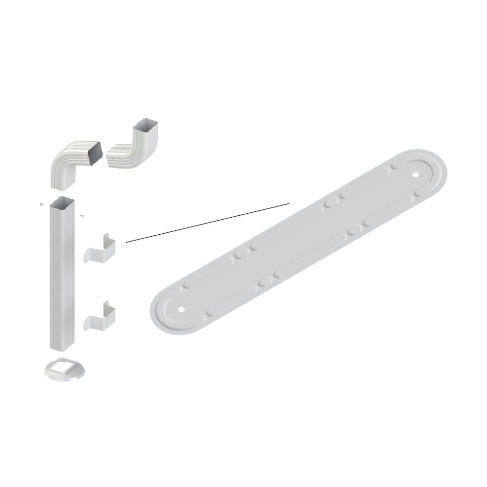 10-inch Aluminum Gutter (Eavestrough) Downspout Strap in White Pro Pack (100 Pieces)