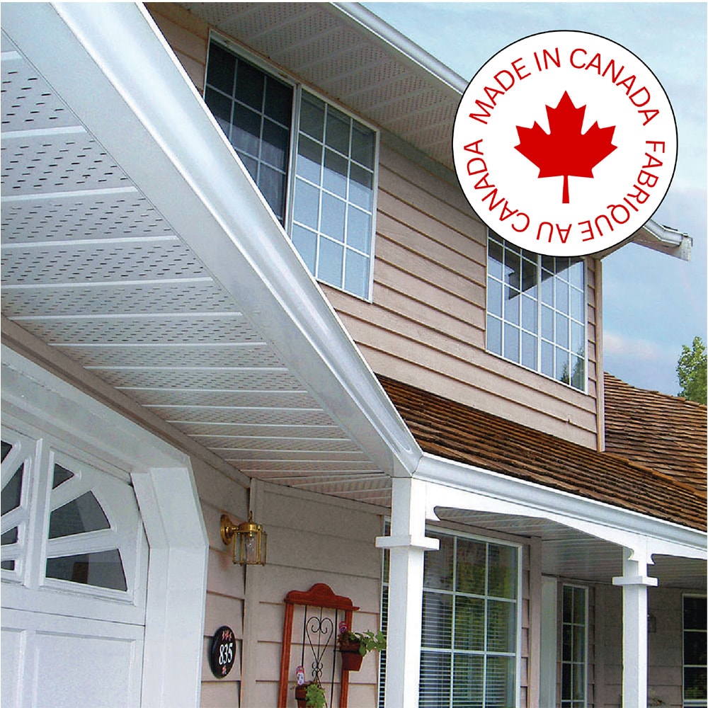 10 ft. L x 16-inch W x 4-inch H Aluminum 4-Panel Vented Soffit in Black