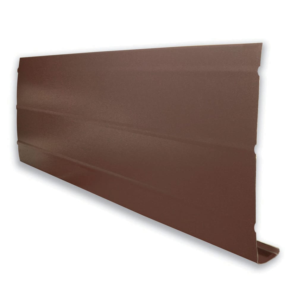 Fascia en aluminium de 10 pi L x 6 po l x 1 po H en brun