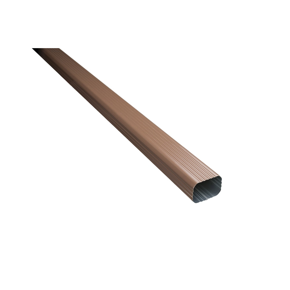 10 ft. L x 2-inch W x 3-inch H Aluminum Gutter (Eavestrough) Downspout in Brown