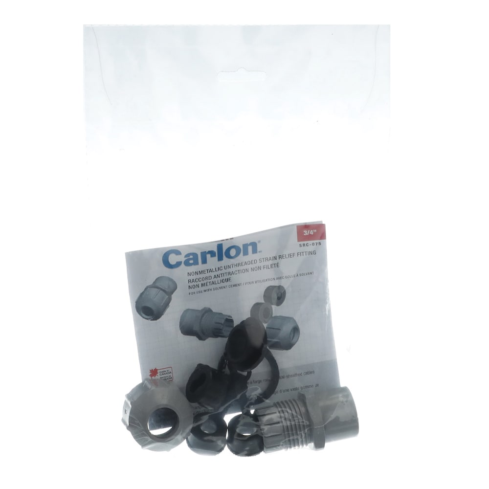 3/4 in. unthreaded grey PVC strain relief fitting (Bag of 1 unit)
