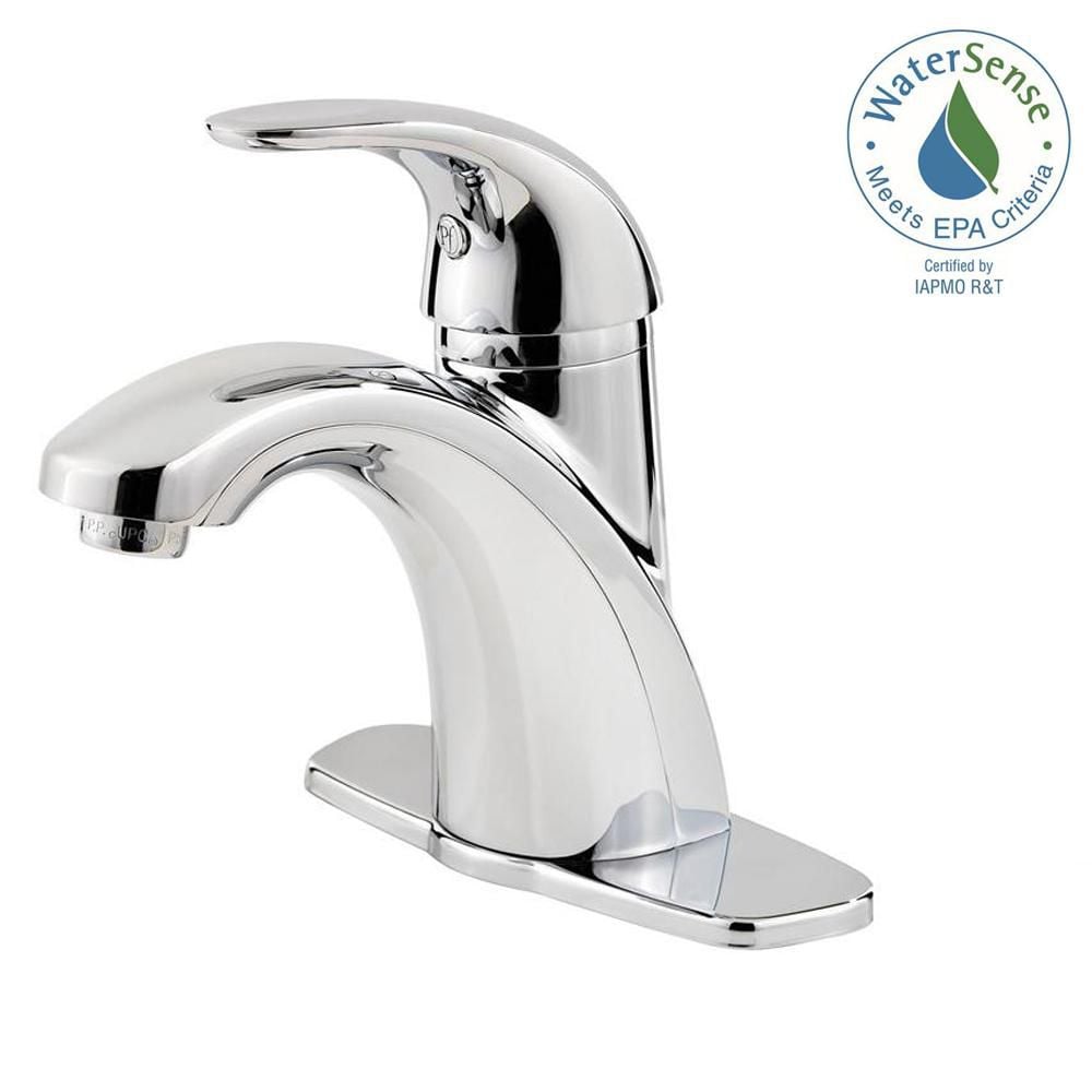 Robinet de lavabo de salle de bain à poignée unique Parisa à 1 ou 3 trous en chrome poli