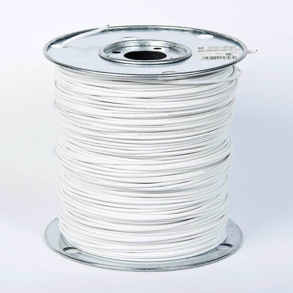 Fil électrique 12/1 RW90 300M - Blanc