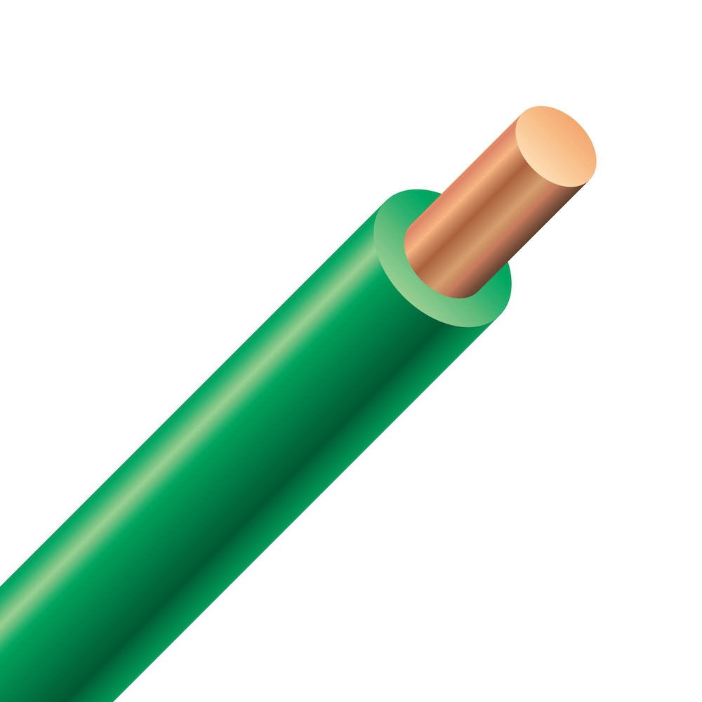 10/1 RW90 300M Electrical Wire - Green