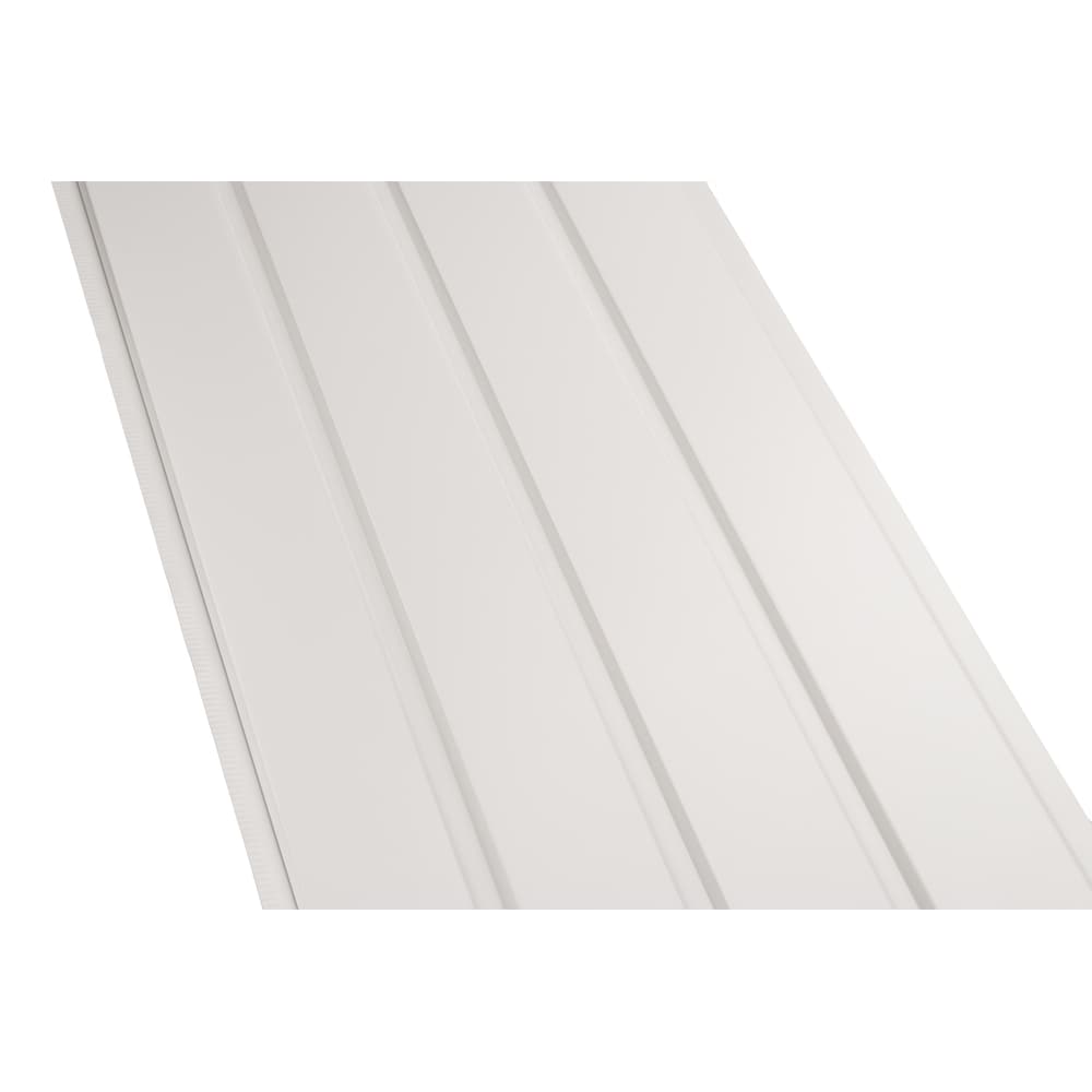10 ft. L x 16-inch W Aluminum 4-Panel Non-Vented Soffit in White