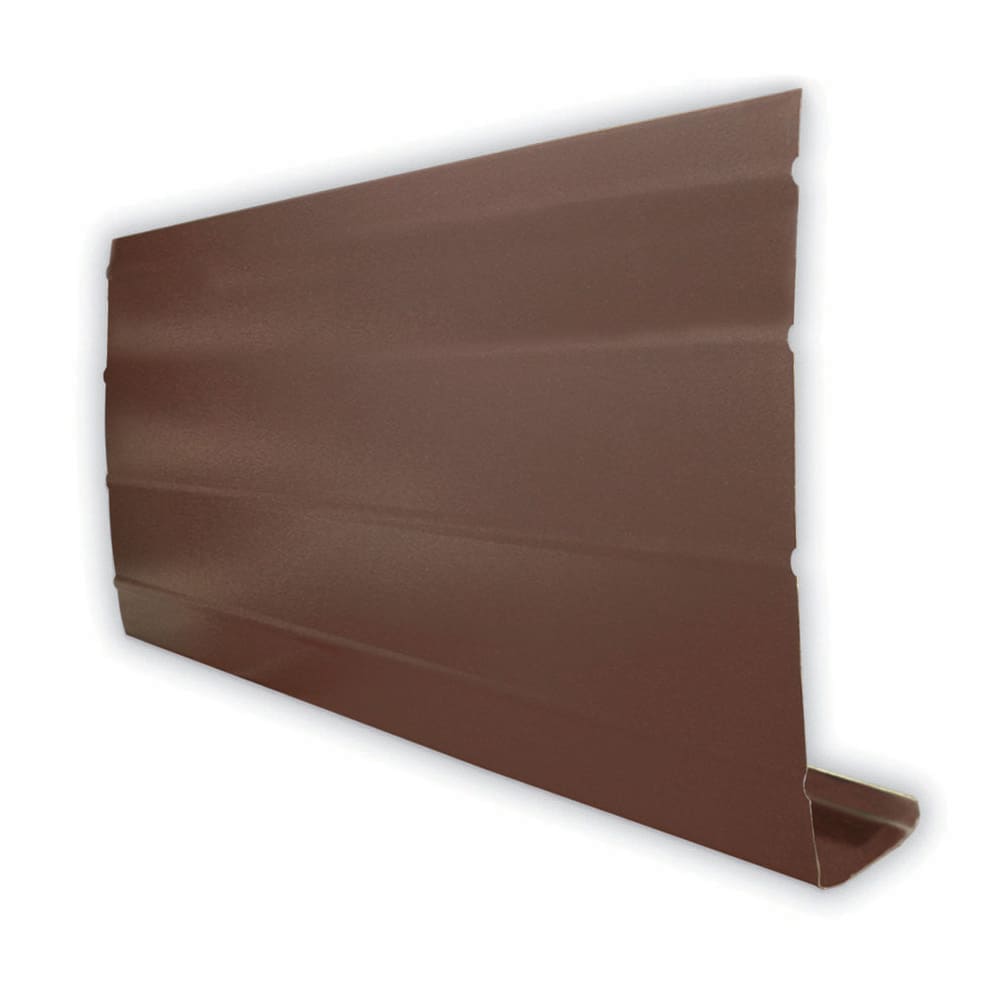 Fascia en aluminium de 10 pi L x 8 po l x 1 po H en brun