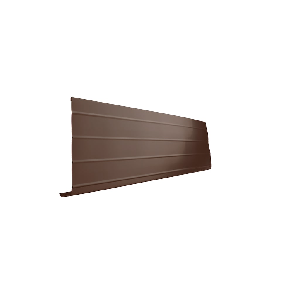 Fascia en aluminium de 10 pi L x 8 po l x 1 po H en brun
