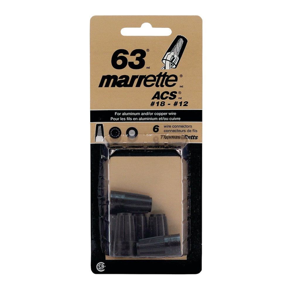 Connecteur de fil ACS pour conducteurs en aluminium et/ou cuivre - marron (Pack de 6 unités)