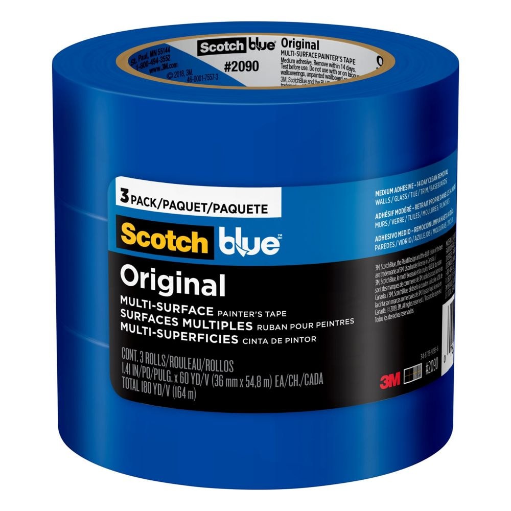 Original Multi-Surface Painter's Tape, 1.41-inch x 60 yards (36 mm x 54.8 m)