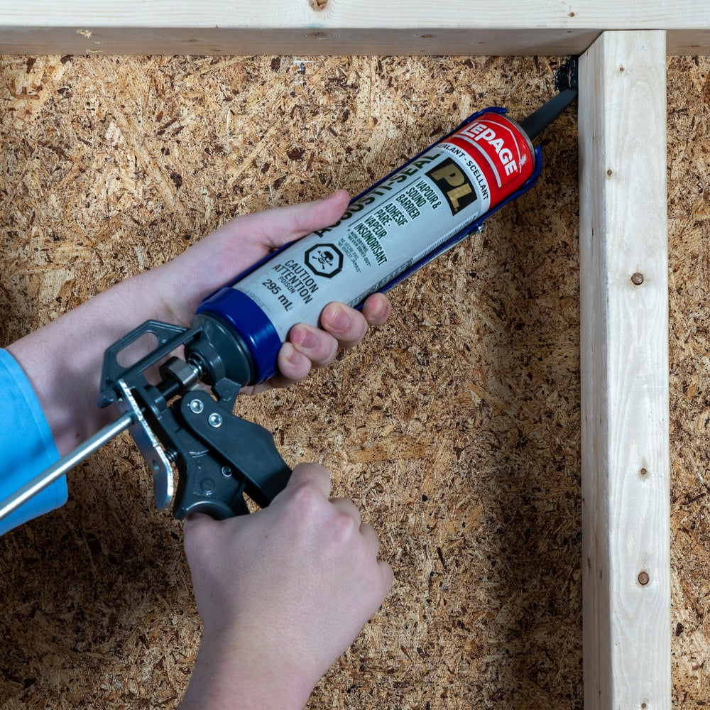 PL Acousti-Seal Sound Absorbing Vapor Barrier Adhesive, Black, Flexible 825mL