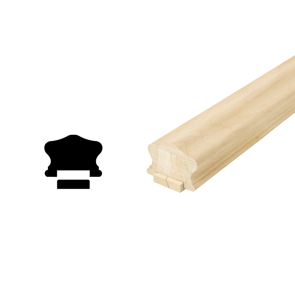 1 5/8-inch x 2 1/4-inch x 8 ft. Unfinished Paint Grade Handrail & Fillet