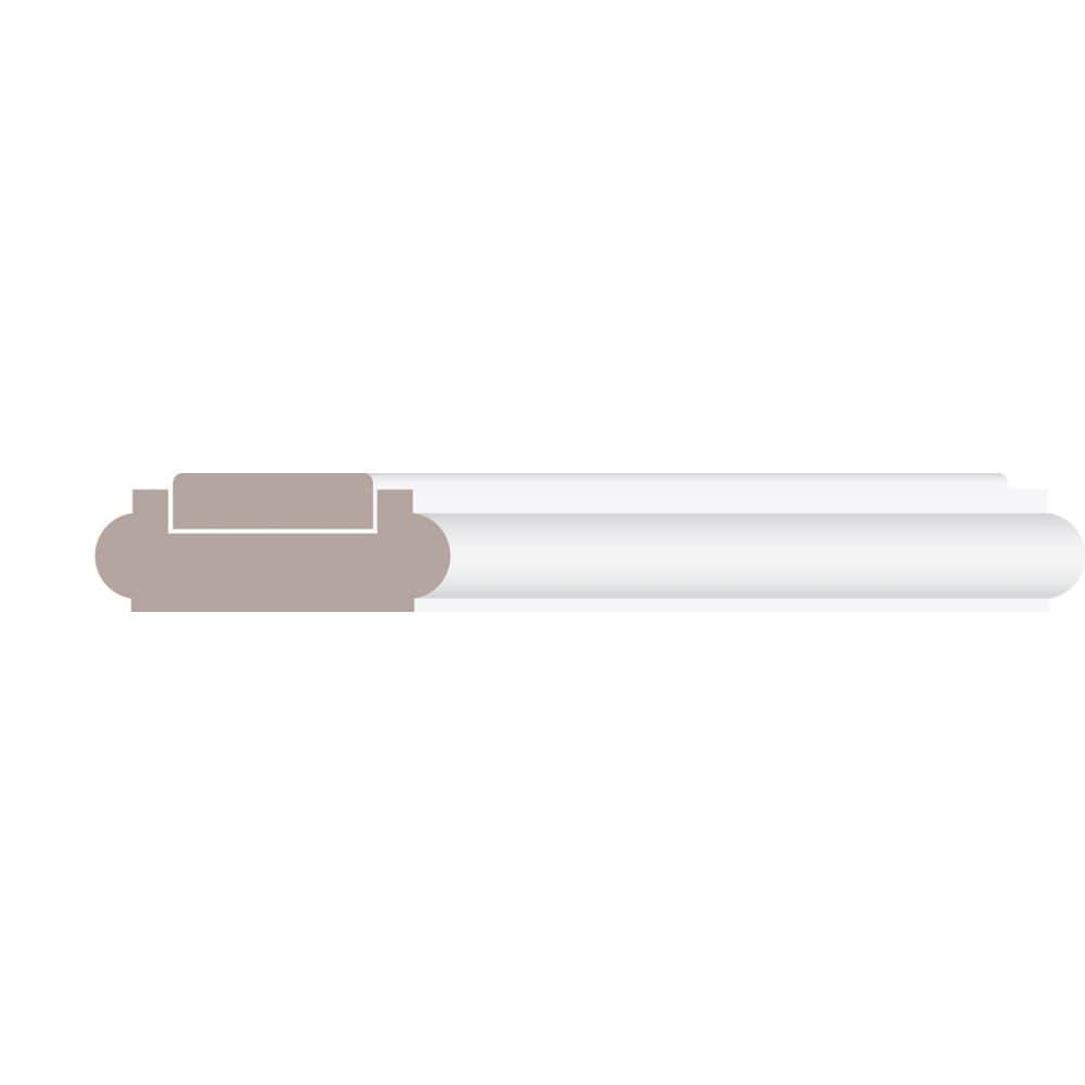 3/4-inch 2 1/4-inch x 96-inch Maple Show Rail with Fillet