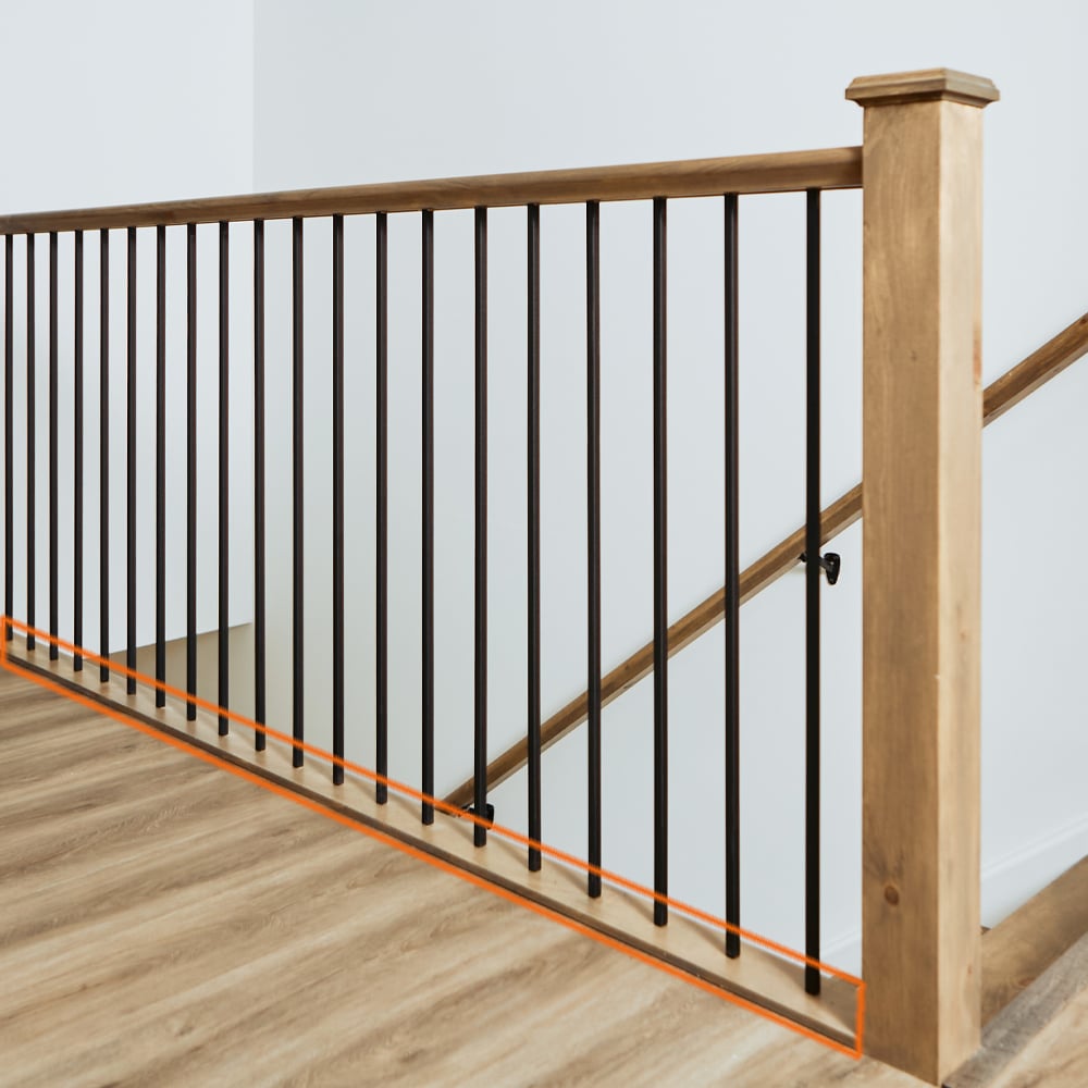 3/4-inch 2 1/4-inch x 96-inch Maple Show Rail with Fillet
