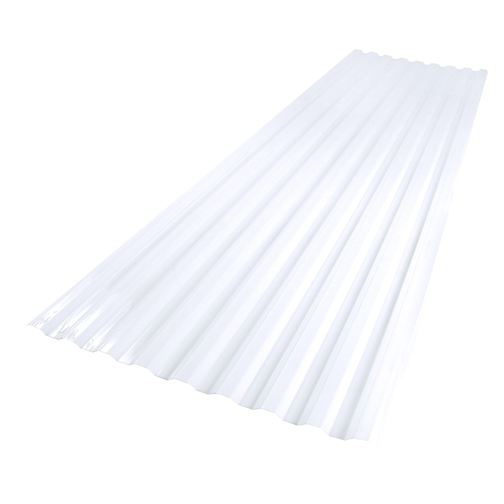 Panneau de toiture en polycarbonate ondulé transparent de 26 po x 8 pi