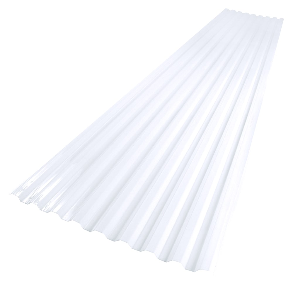 Panneau de toiture en polycarbonate ondulé transparent de 26 po x 12 pi
