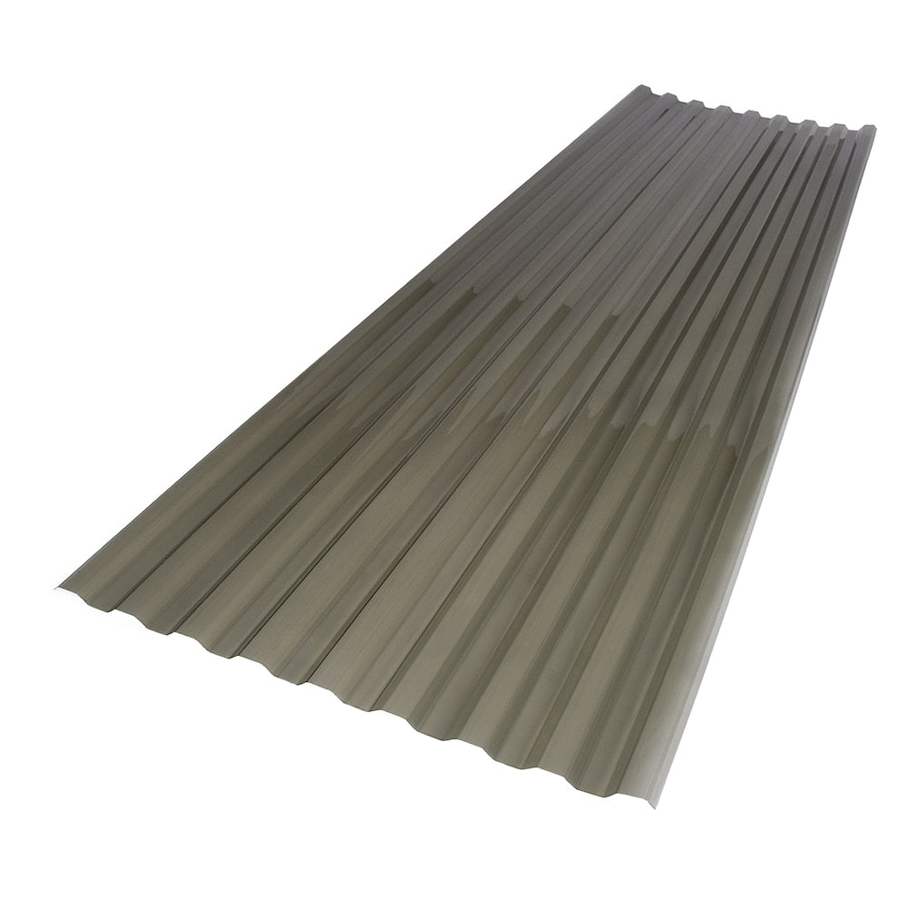Panneau de toiture en polycarbonate ondulé de 26 po x 8 pi en gris solaire